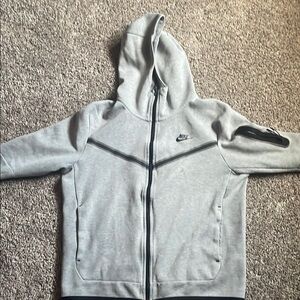 Nike Light Gray Full-Zip Hoodie